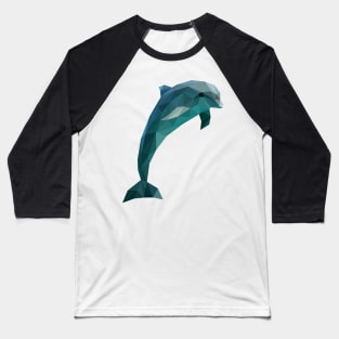 Low Poly Dolphin Baseball T-Shirt